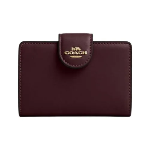 COACH Телячья кожа Кошелек Мини Женский Красный