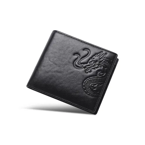 SEPTWOLVES Кошелек из натуральной коровьей кожи мужской черный