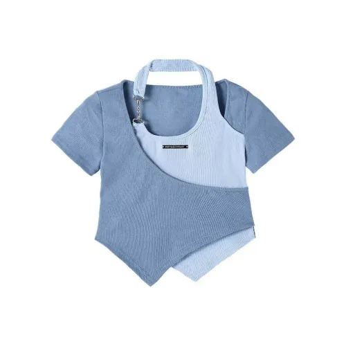 MUQINGQING Синий Женские T-рубашки