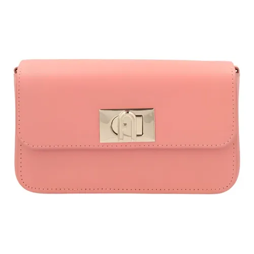 Furla 1927 Collection Натуральная кожа Маленькая квадратная сумка Сумка через плечо Маленькая Женская Апельсин