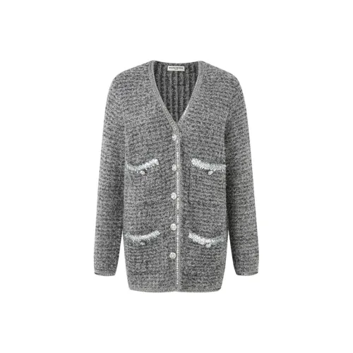 DIANA VEVINA Серый Кардиган Женские Трикотаж
