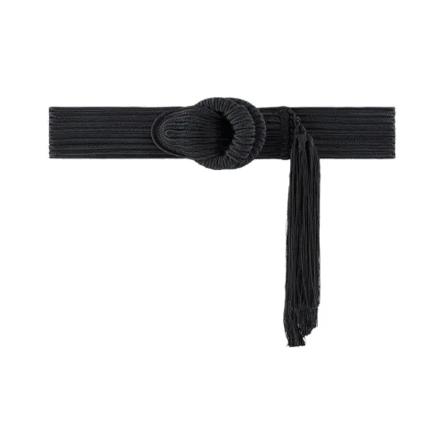 EMPORIO ARMANI Ацетатный ремень женский черный ширина 6,5 см