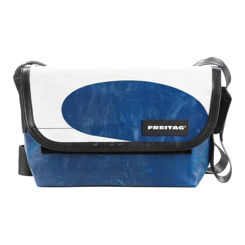 FREITAG Полиэстер Курьерская Сумка Сумка через плечо Сумка на плечо Унисекс Синий и Белый