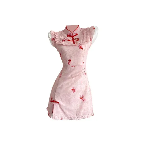 KKX Короткий рукав Платье Женское