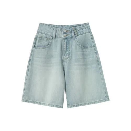 AMII Джинсовые шорты Женские Светло-синие