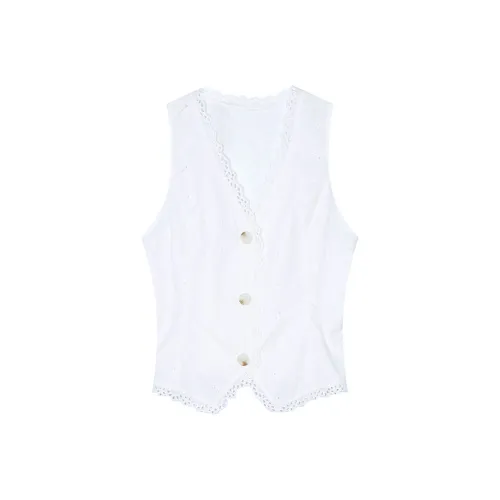 ELF SACK Элегантность Белый Женские Жилеты