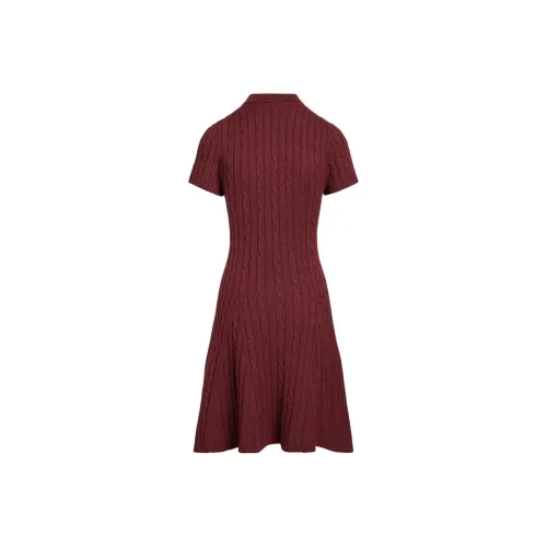 Polo Ralph Lauren Короткий рукав Платье Женское Гранат Красный