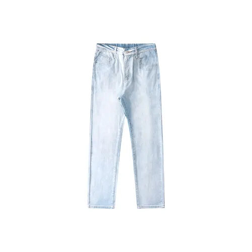 WE HONEY Светло-синие Унисекс Джинсы