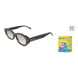 Коричневая оправа с градиентными фиолетовыми линзами