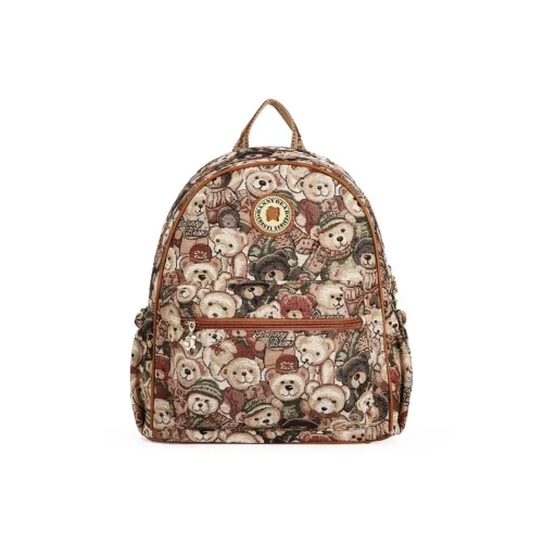 DANNYBEARJEANS Ткань Рюкзак Женские Зеленый Эльф Коричневый