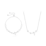 Гипсофила Браслет и Ожерелье Двухкомпонентный Комплект