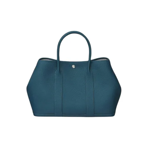 HERMES Garden Party Коровья кожа Сумка Женские 7P BLEU Немецкий размер (DE) Пруссия Прусский синий