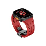 Красный ремешок + черная застежка-бабочка