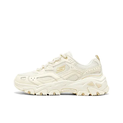 Skechers D'LITES Hiker Амортизация Износостойкий Низкий Топ Тяжелая Подошва Кроссовки Женские Экрю