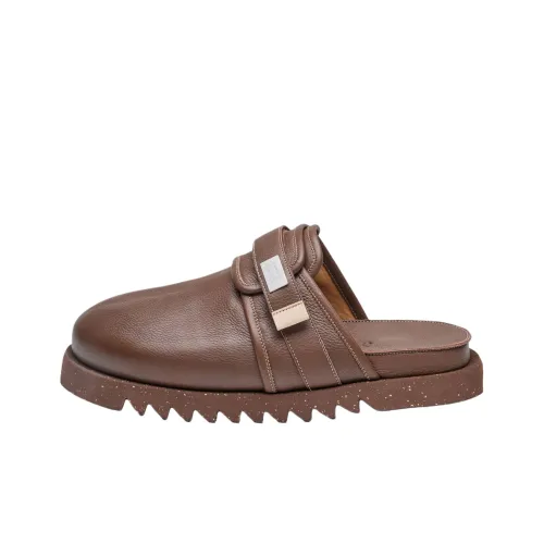 Suicoke x Marsèll Металлические домашние тапочки для женщин шоколадного цвета