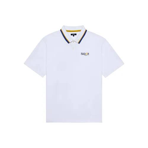 Malbon Golf Collaboration Поло Мужское Белое