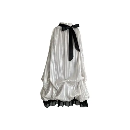 AFGGD Белое Женское Платье без Рукавов