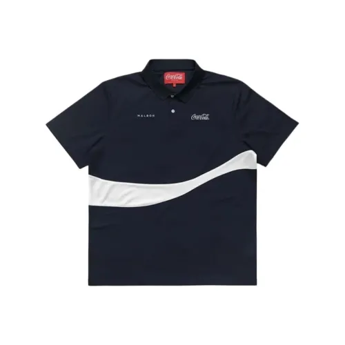 Malbon Golf Поло Мужское Морской Синий