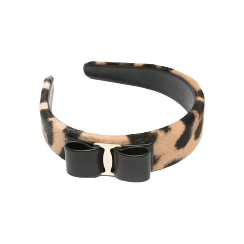 FERRAGAMO Телячья кожа Пластик Кожа Ободки для волос Женские Коричневый