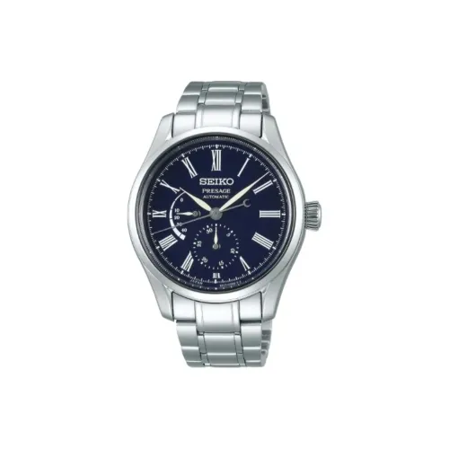 SEIKO Presage Series Автоматический Механический Механизм Нержавеющая Сталь Ремешок Часы 40,5 мм Мужские Часы Синий Циферблат