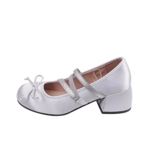 Wuji Грубый каблук Мэри Джейн Женские туфли