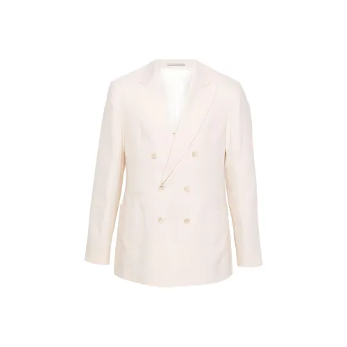 BRUNELLO CUCINELLI SS24 Бизнес-костюм Пальто Мужской Светлый Бежевый