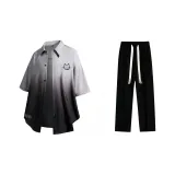 Комплект одежды (Черная и Серая Рубашка + Черные Повседневные Штаны)