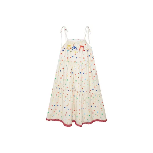 ELF SACK Светло-желтый гороховый узор женские слиплатья