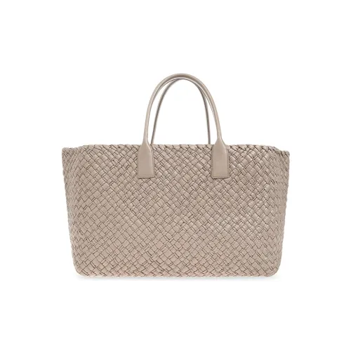 Bottega Veneta Cabat Кожа Сумка Большая Женская Бежевая