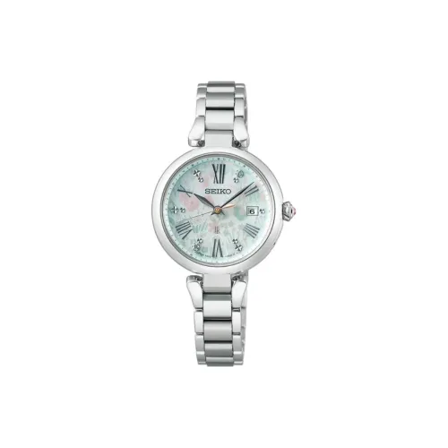 SEIKO Lukia Grow FEILER Солнечный кварцевый механизм титановый корпус ремешок 27,9 мм женские часы многоцветный циферблат