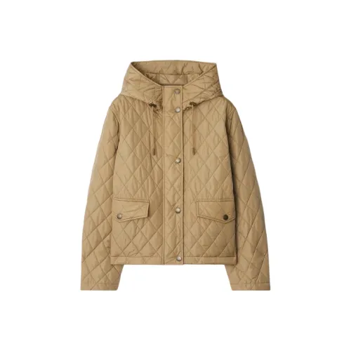 Burberry Хлопковый пуховик Женская льняная ткань