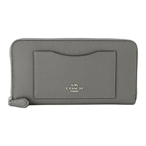 COACH Кожа Кошелек Маленький Унисекс Фотиния Серый