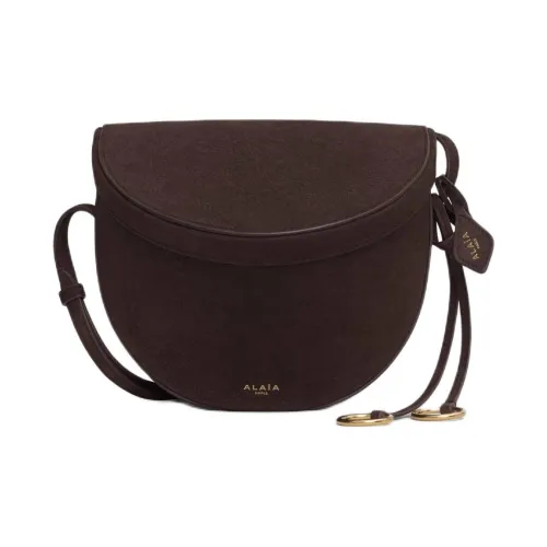 Alaia Телячья кожа Бананка Сумка через плечо Женская Темно-коричневая