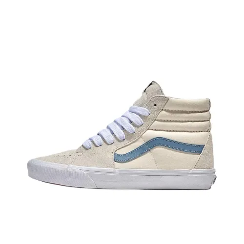 Vans Sk8 HI Высокие Кроссовки для Скейтбординга Унисекс Бежево-Синие