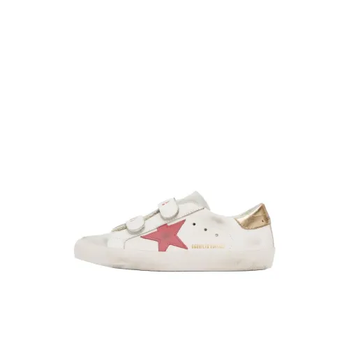 Golden Goose x Bonpoint Goldstar противоскользящий устойчивый к истиранию низкий топ для детских скейтбордингов белый розовый для малышей
