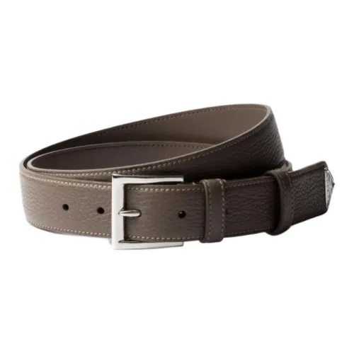 PRADA Телячья кожа Кожаные ремни Мужской Коричневый