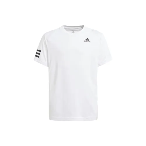 Adidas T-рубашка Club Tennis 3 Stripes Tee белый детский