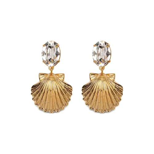 Jennifer Behr 18К Золото Покрытые Серьги из Латунь Женские Золотые