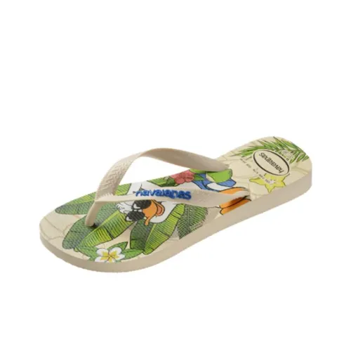 Disney x Havaianas Резиновая подошва устойчивая к истиранию шлепанцы мужские бежево-зеленые