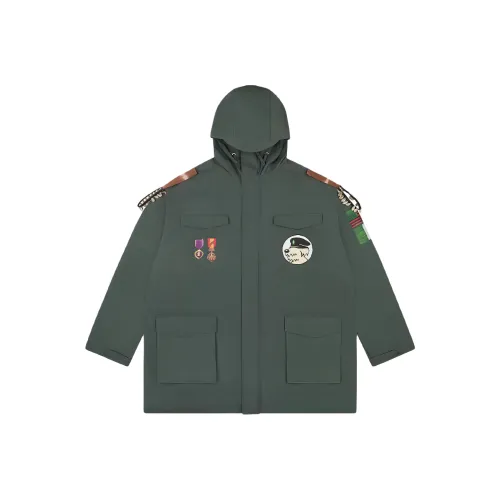 Denim Tears Co-brand The Scorpion The Frog Collection Хлопковый пуховик Унисекс Темно-синий