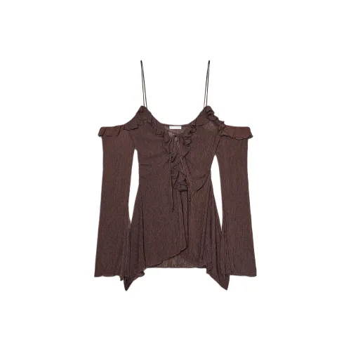 ZARA Коричневые Женские Футболки