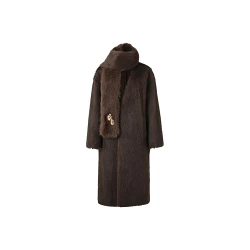 DIANA VEVINA Кофе Женское Пальто