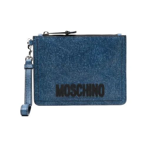 MOSCHINO Овчина Клатч Мужской Индиго