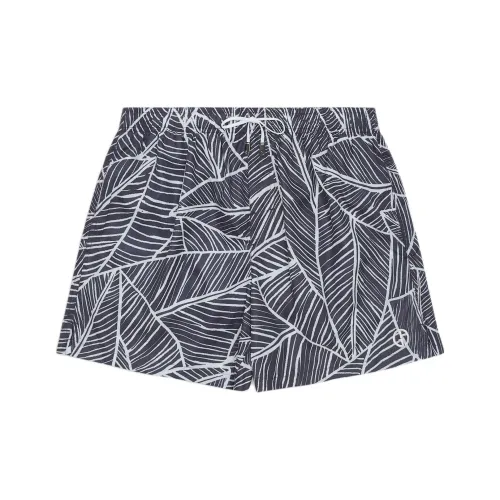 GIORGIO ARMANI Blue Men's Beach Shorts GIORGIO ARMANI Синие Мужские Пляжные Шорты