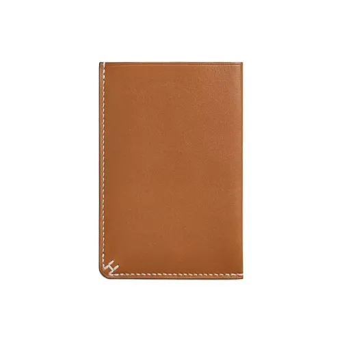 HERMES H Sellier Телячья кожа Держатель для карт Женские 21 Naturel SABLE Светло-чайный