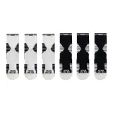 Черные полосы + Белые полосы, упаковка из 6 штук (Баскетбольные носки)