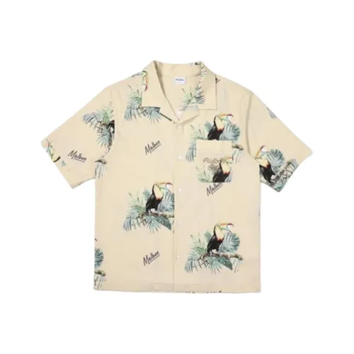 MALBON GOLF Бежевые Мужские Рубашки