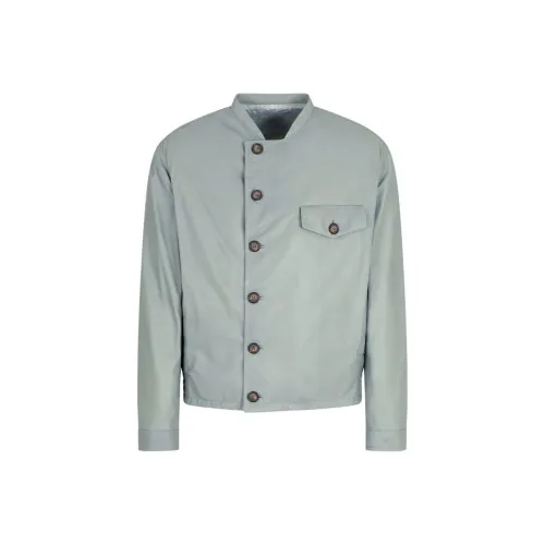 AMANI Кожа Куртка Мужская Синяя Зеленая