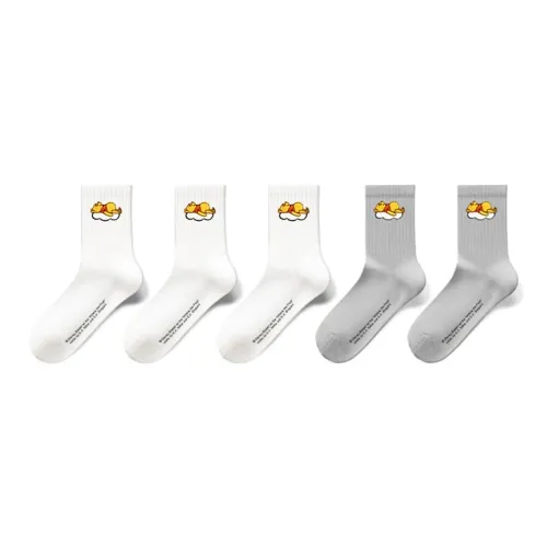 Серия Disney Winnie The Pooh Высокие носки Мужская Сумка для покупок 5 пар