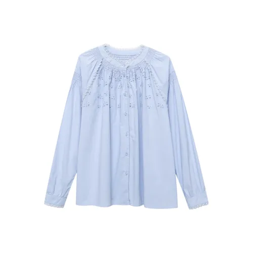 CHARM PICK Светло-синие Женские Рубашки